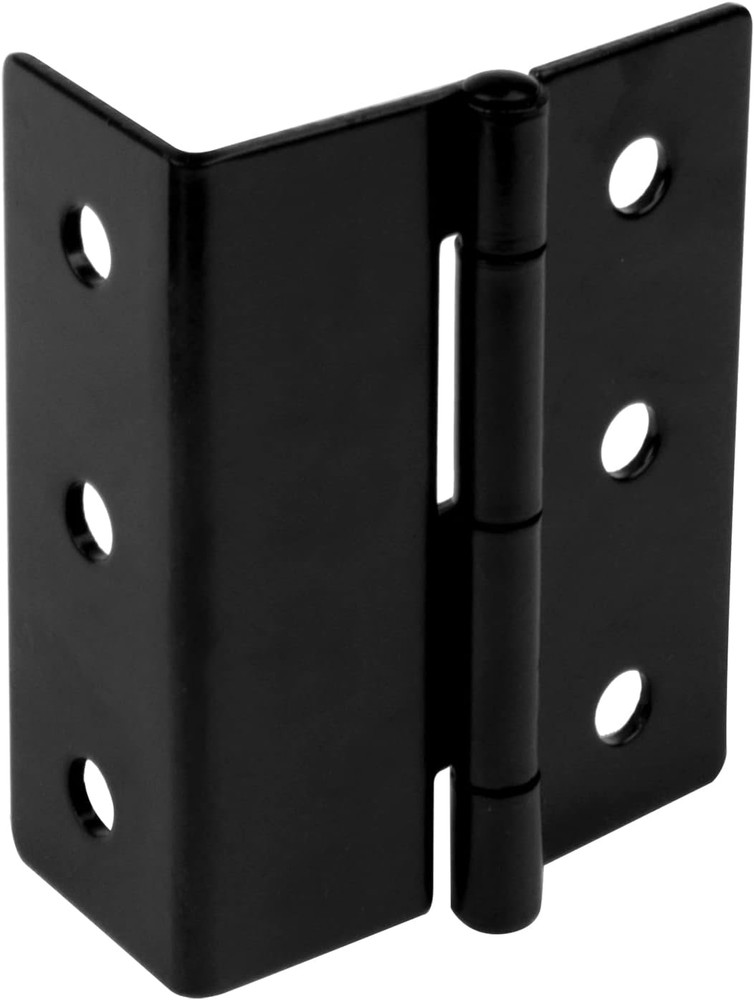 6 Pcs 3" High Half-Surface Chest Hinges,Black Offset Hinge for 1" Thick Door Pan