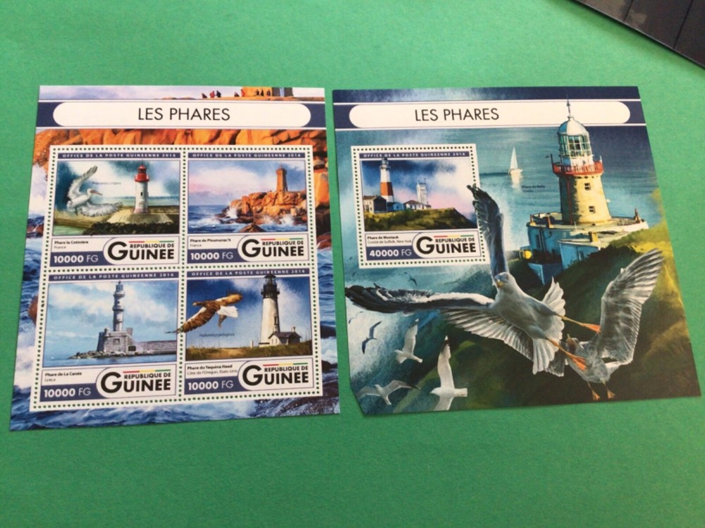 Guinea Lighthouses 2 mint never hinged stamps sheets A16967