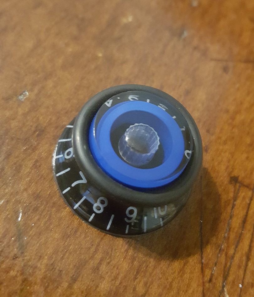 2 Guitar Speed Grip Top Hat Push/Pull knobs.. Black/Dark Blue ... JAT C.G.P