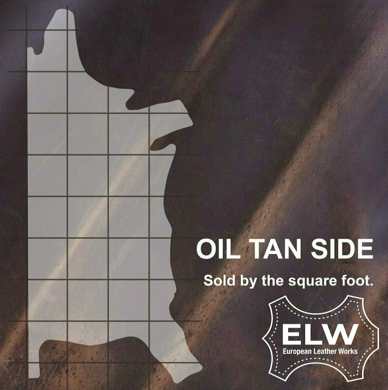 ELW Sable Brown Oil Tan Cowhide Full Grain Leather Pre-Cuts 6" to 48" 5/6 Oz