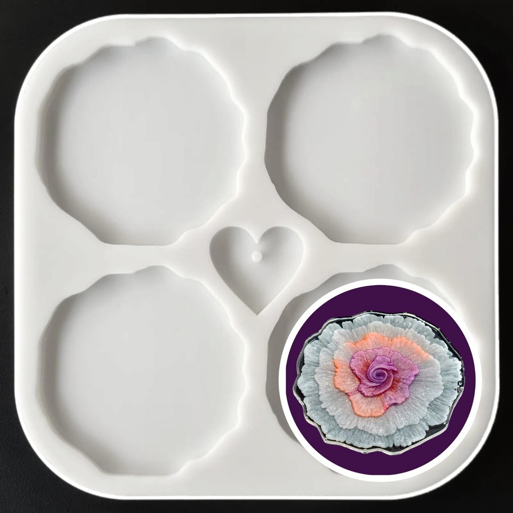 Geode Coaster Silicone Mold AU