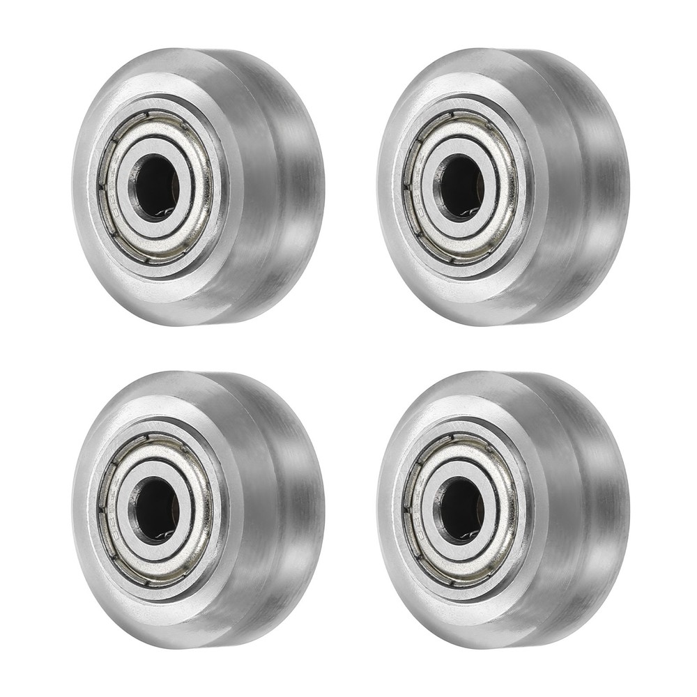4Pcs 3D Printer Wheel with 625ZZ Linear Bearing for 3D Printer, Transparent