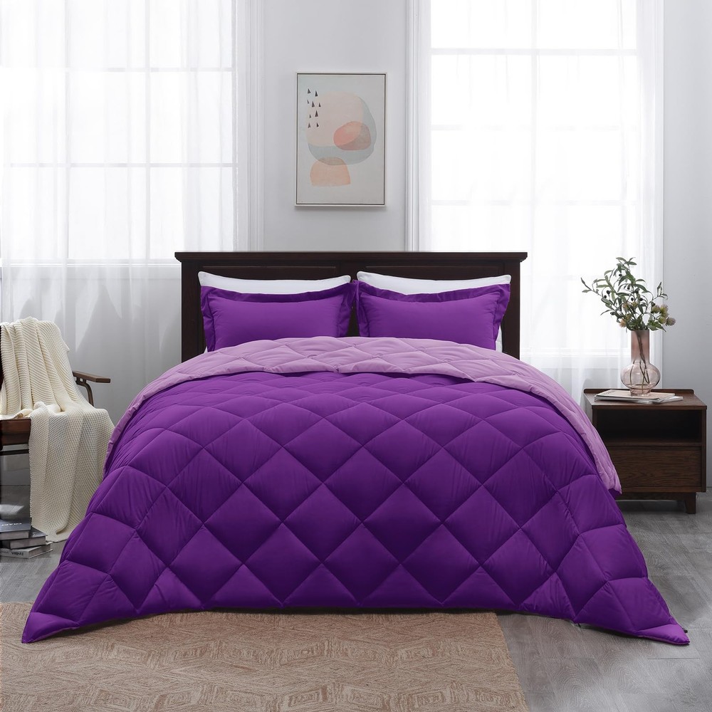 Basic Beyond Purple Twin Comforter Set - 1 Twin, 08 - Purple/Lilac