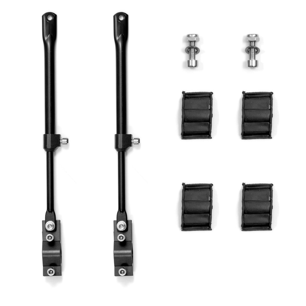 Two Side Support Bars Rear Bike Rack Adjustable Length 2 Screws Four Rubber Pad