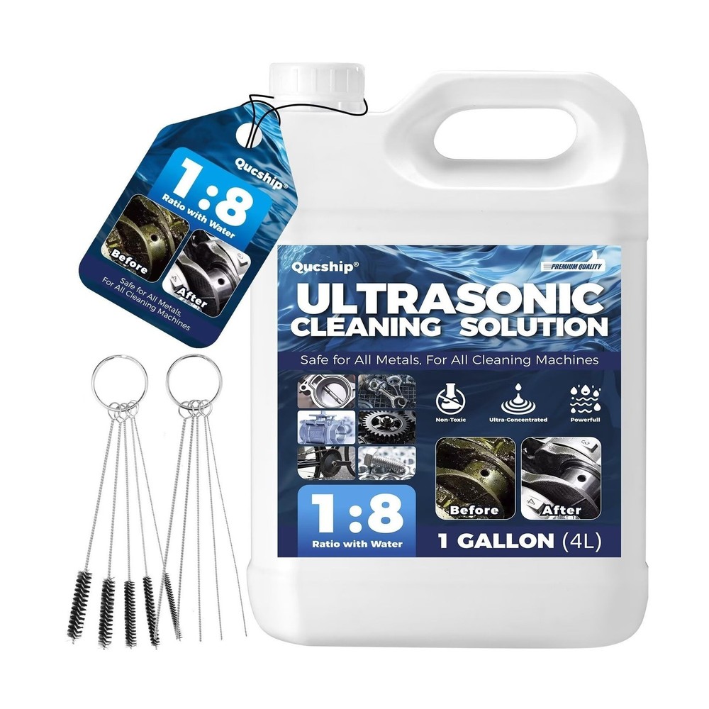 Qucship Makes 9 Gallons Concentrated Ultrasonic Cleaner Solution - Safe for A...