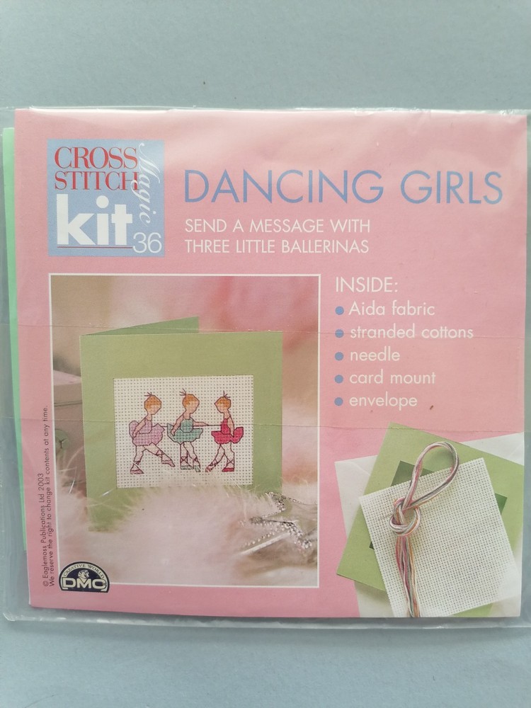 DANCING GIRLS - Counted Cross Stitch Magic Kit with Chart, DMC - from Issue 36