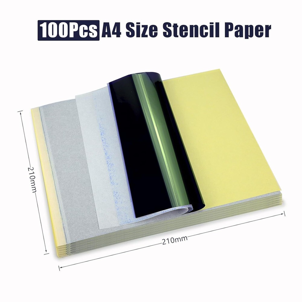 Tattoo Transfer Paper - 100 Sheets Stencil for A4 SIZE