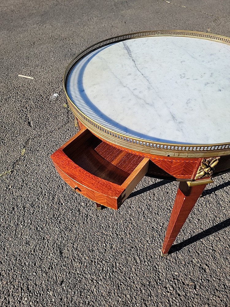 Antique Louis XVI Style Bouilloute Table / Neoclassical Side Table