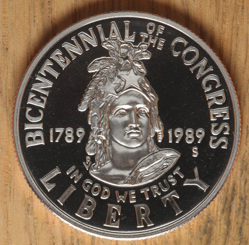 1989 S Congress Bicentennial Commemorative Half Dollar 50¢ - Proof