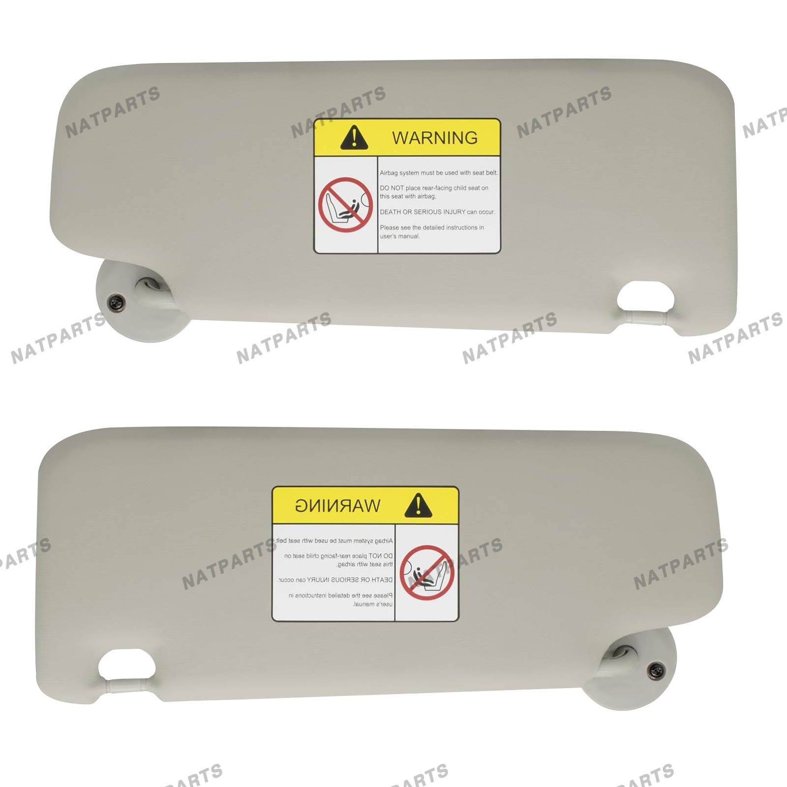 Pair Gray Sun Visor For Chevrolet Sonic 2012-2022 Spark 2011-2022