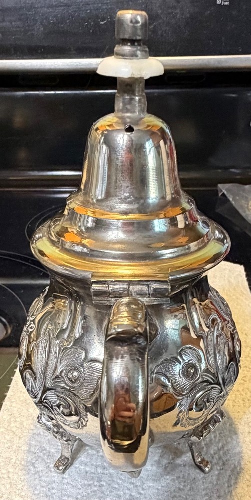 Fez Omar Al-Qabbani Moroccan Teapot Silver Plated