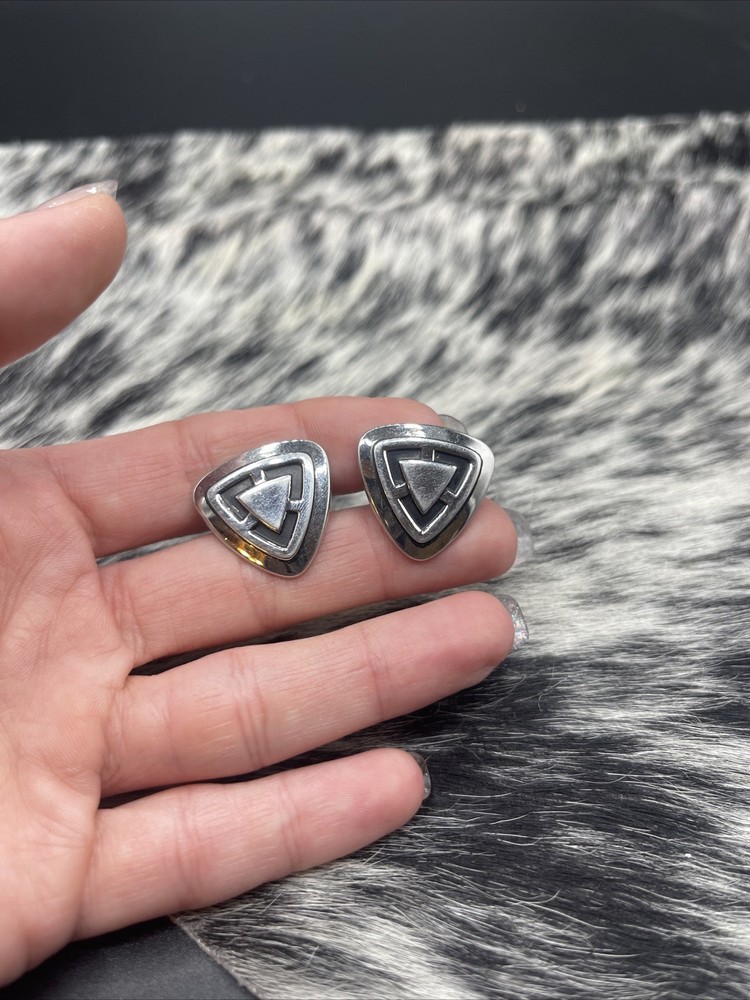 Stunning Silvertone Vintage Cuff Links #Q43