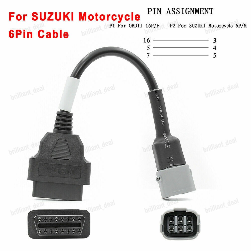 For Motorcycle Full Set Connector Diagnostic Tool Adapter Cables 16 PIN OBD2