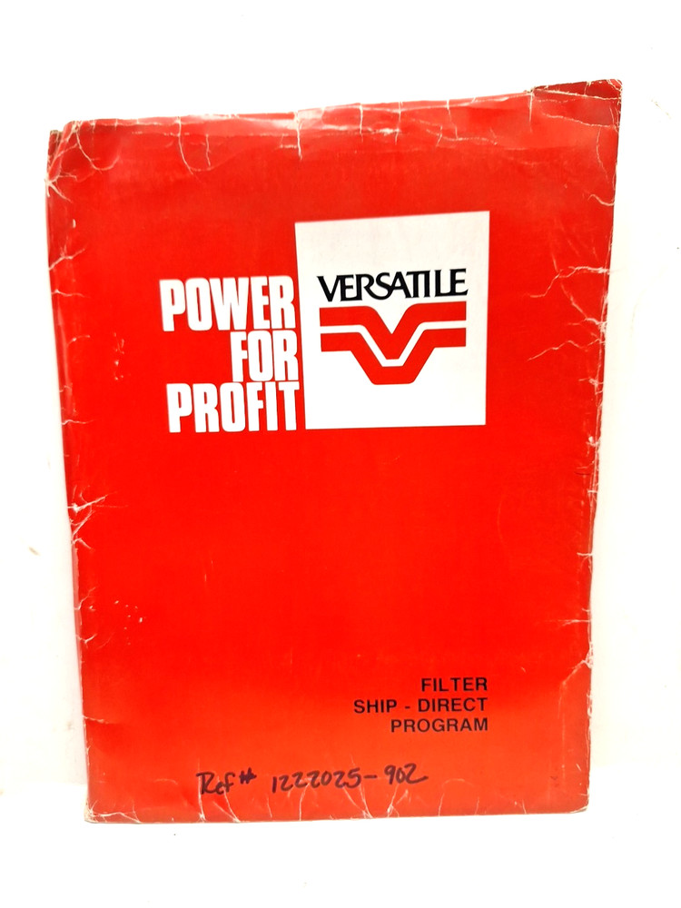 USED OLD STOCK VERSATILE  / FLEETGUARD INFORMATION BROCHURES REF# 1222025-902