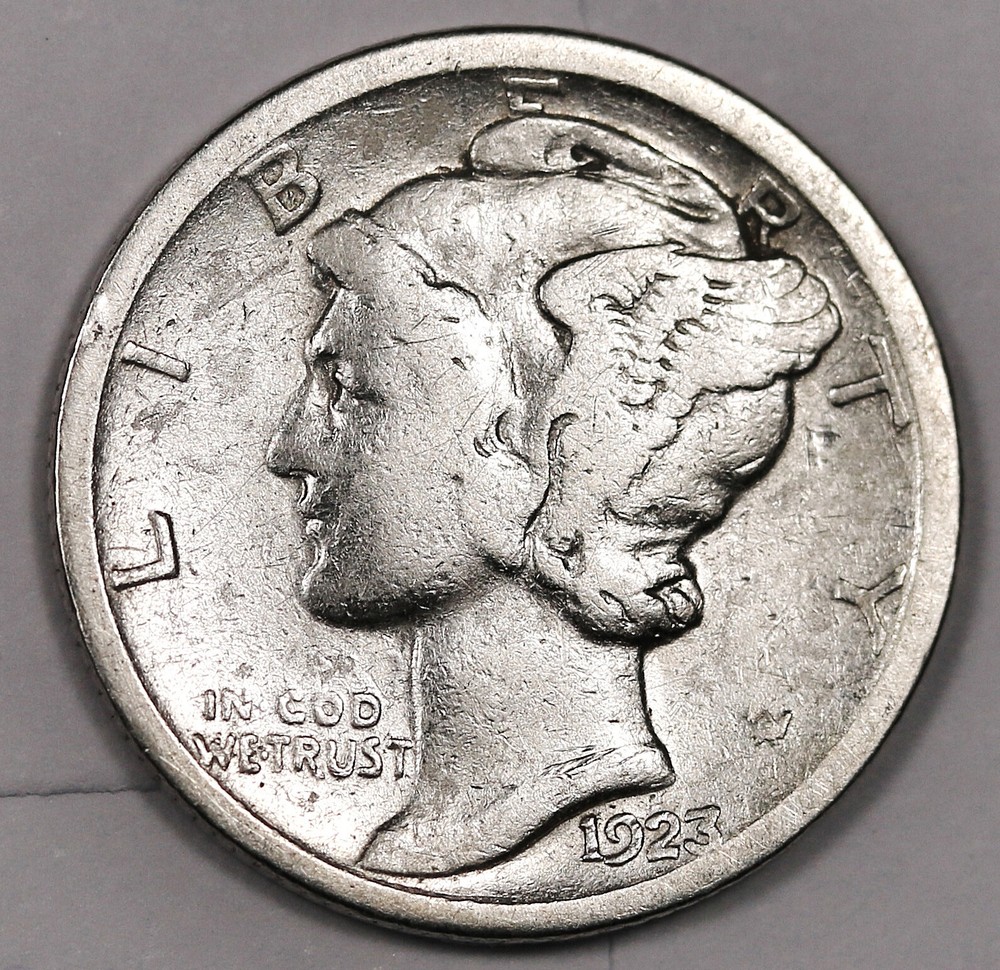 1923-s Mercury Dime.  Better Grade.  Inventory H 176255