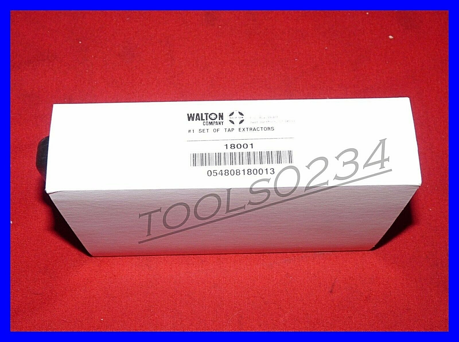 6 PC Tap Extractor Set Walton 18001 USA 4 FL SAE Metric W/ Case NC NF 3/16-1/2