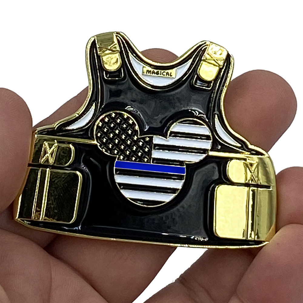 BL15-002 Thin Blue Line Mouse Park Security Challenge Coin