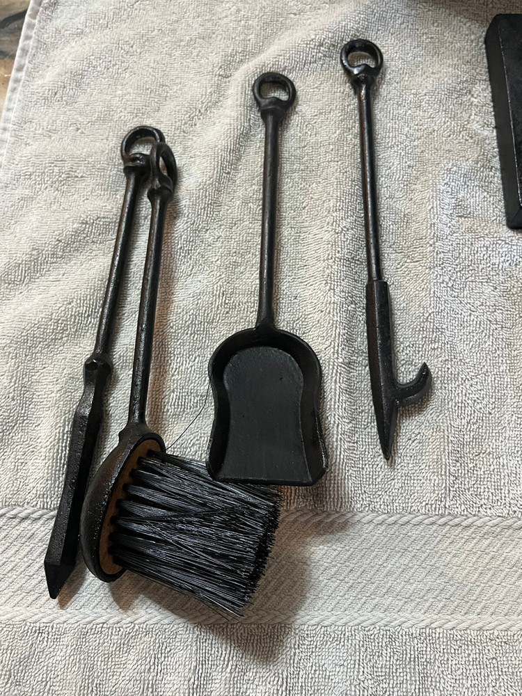 Reproduction Dutch Boy Fireplace Tool Set- 4pcs + Stand