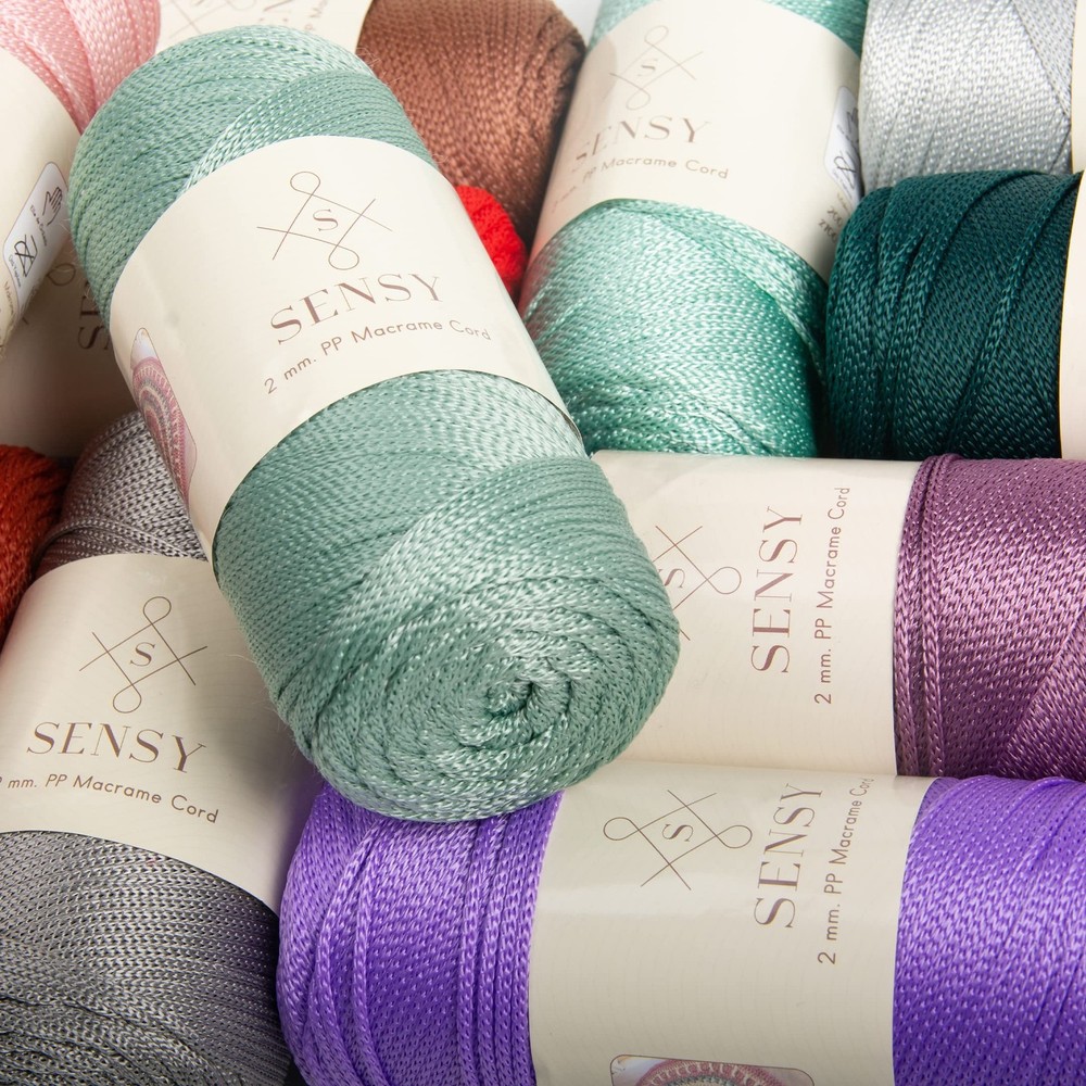 Sensy Premium 2mm 251 Yards Polyester Rope 100% Polypropylene Macrame Ecru