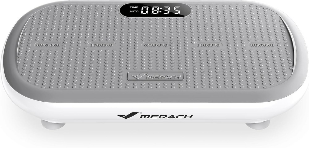 MERACH Vibration Plate Exercise Machine, Vibration Plate 440 Lbs Capacity, Bl...