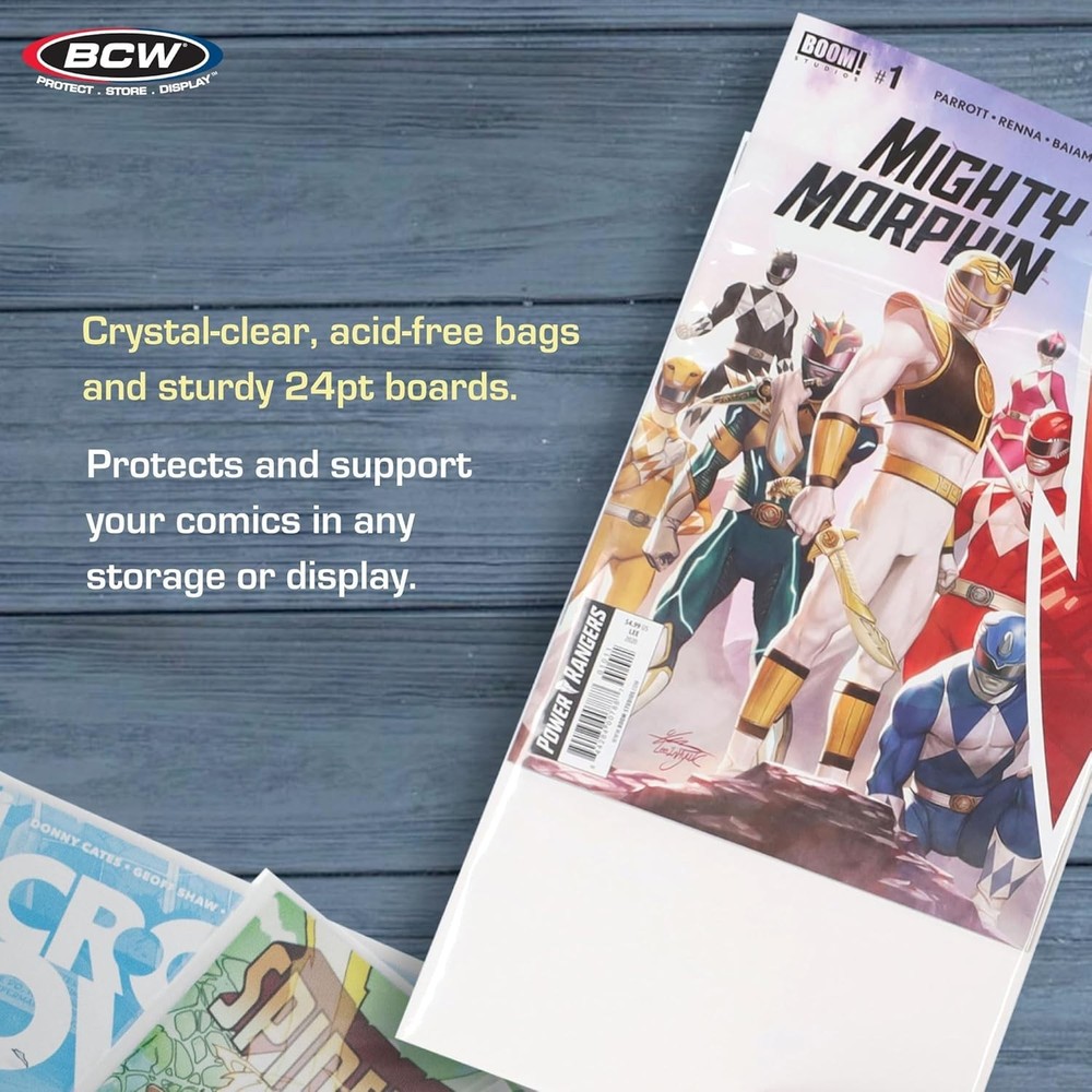 100 Polypropylene Comic Bags & Boards - Archival Quality, Crystal Clear