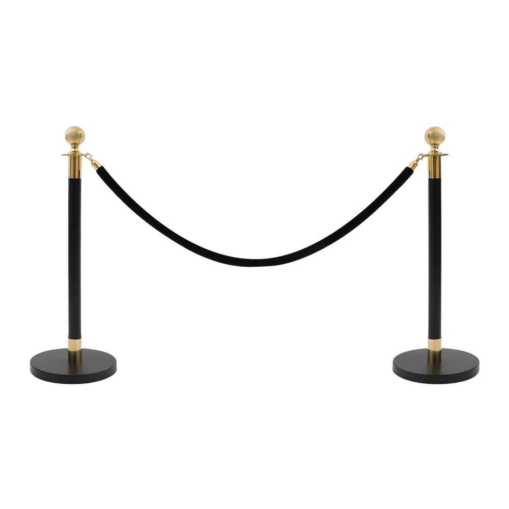 6Pcs Stanchion Posts Queue Pole & 3x1.5m Ropes Crowd Control Barrier New