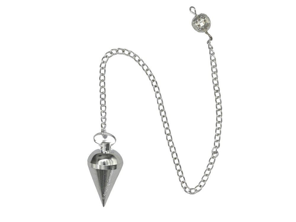 Silver Dome Cone Steel Copper Pendulum for Divination