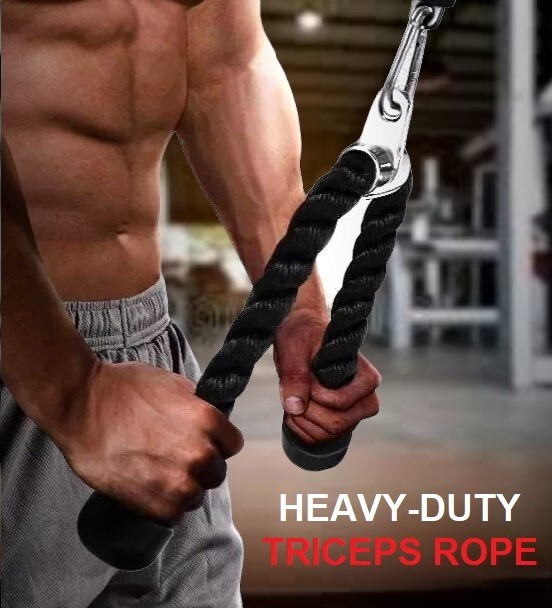 Tricep Rope Arm Push Up Pull Down Press Bar Gym Cable Attachment Exercise US