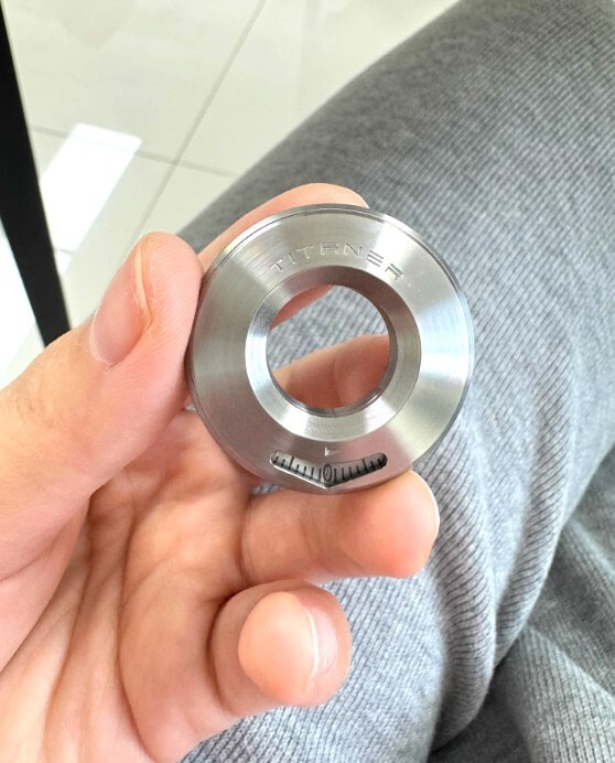 Titanium Alloy Ring Disc Ruler Measurement Drawing Ruler Portable Ring Ruler