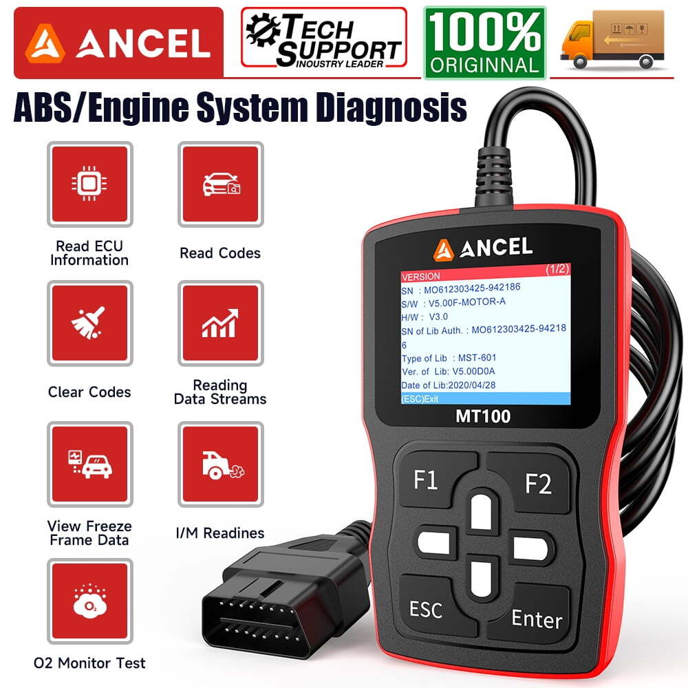 ANCEL MT100 Motorcycle Diagnostic Scan Tool Code Reader ABS Engine Code Scanner