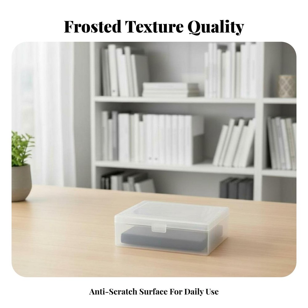 Rectangular Transparent Box Thickened Material Frosted Plastic Box Multipurpose