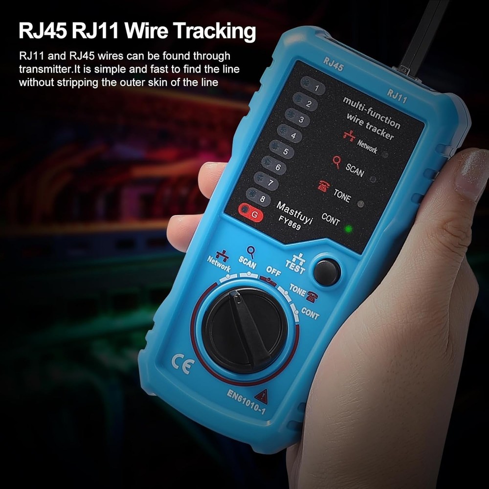 Network Cable Tester, Line Finder with Probe Tone, Wire Tracker Blue