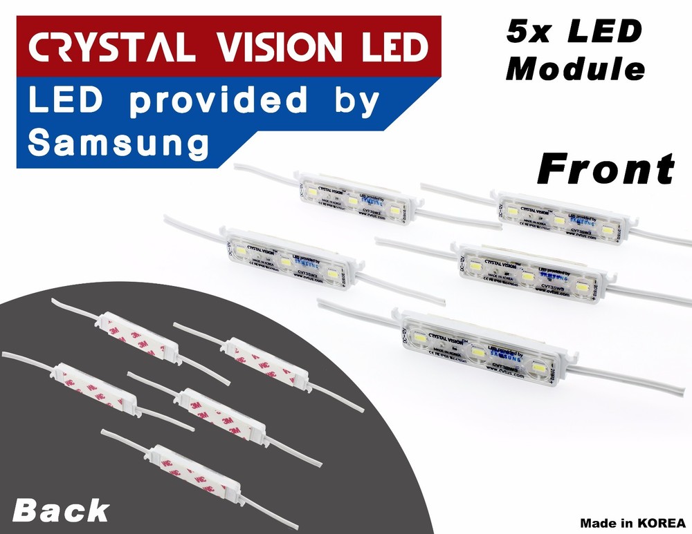 Crysta Vision LED for Motorcycle Light Strips Kit Engine-Bay Bright White 12V