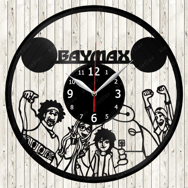 Baymax Vinyl Record Wall Clock Decor Handmade 1510