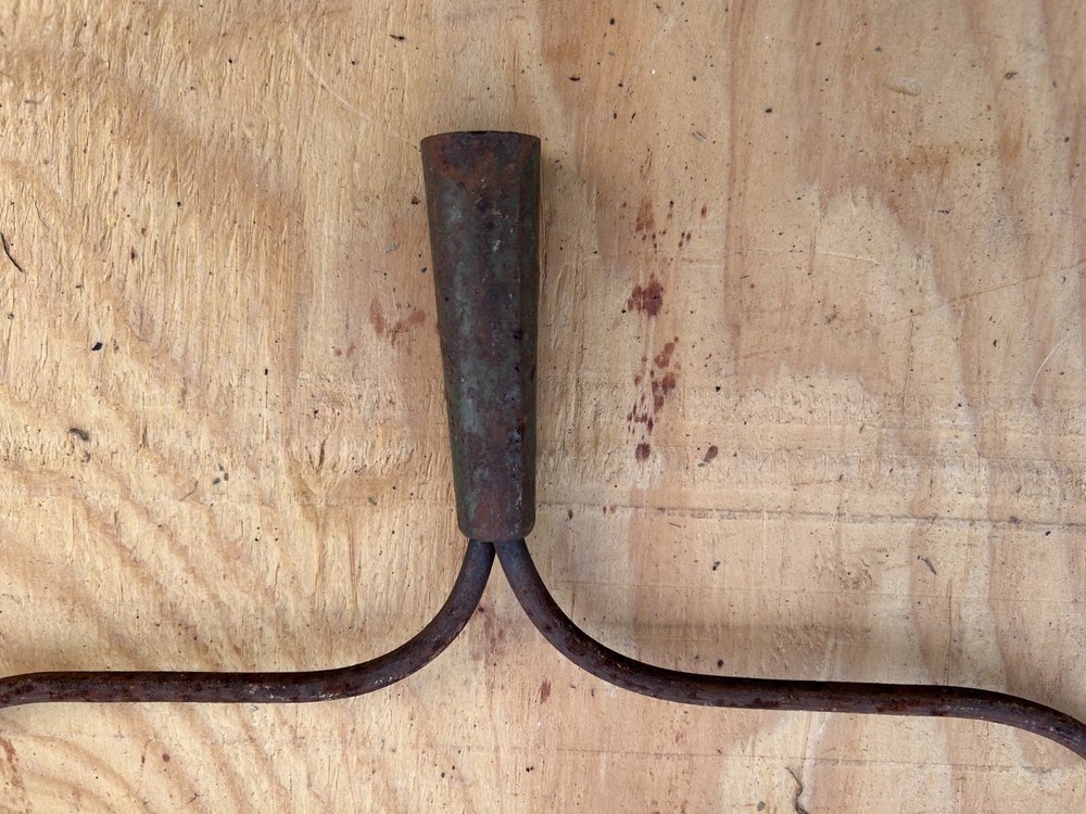 Rake Head Rusty Rustic no handle Original Vintage Primitive Metal