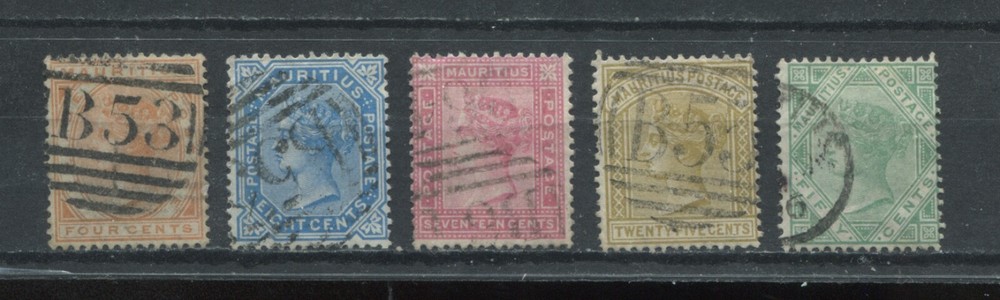Mauritius 1879-80 various values to 50 cents used