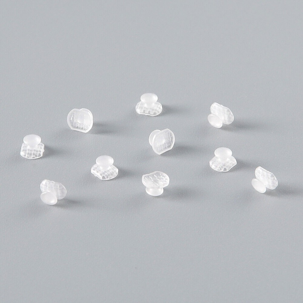 Dental Orthodontic Ceramic Transparent Lingual Button Rectangular Mesh Base
