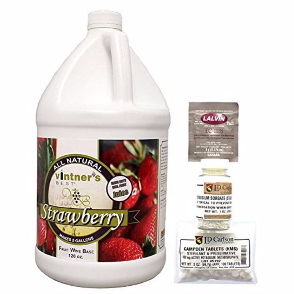 Complete Fruit Wine Base-Strawberry for Home Wine Making
