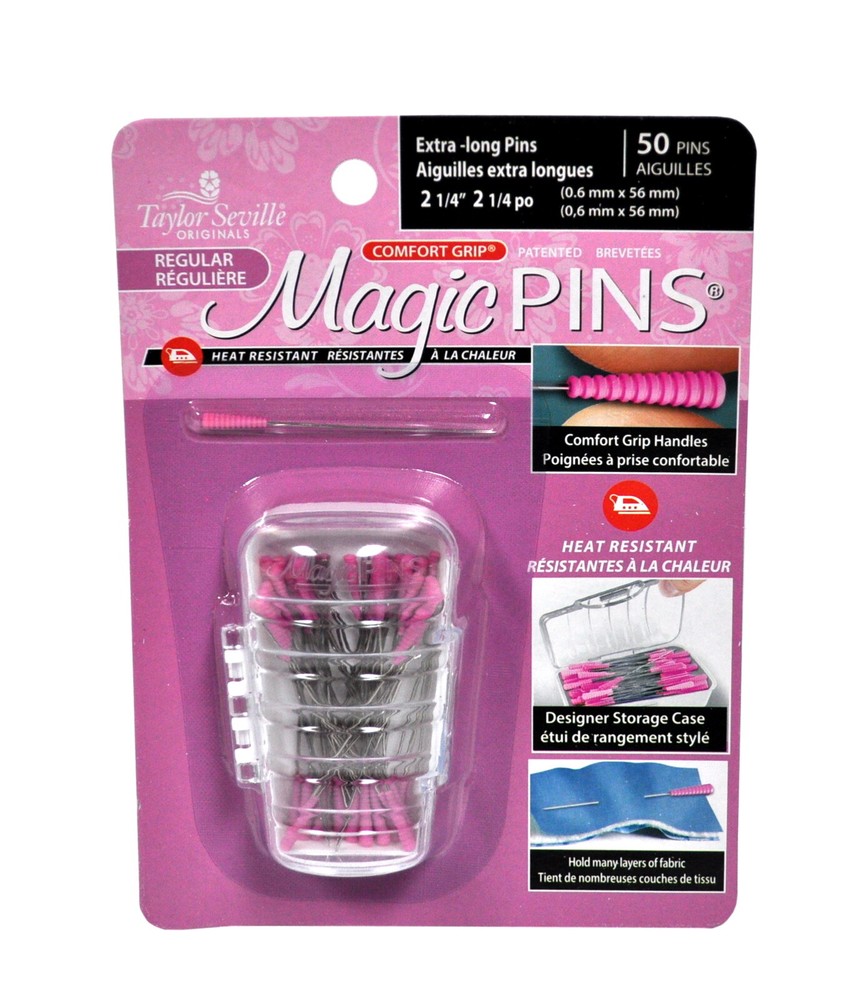 Taylor Seville Magic Pins Regular Extra Long Pins 50pc