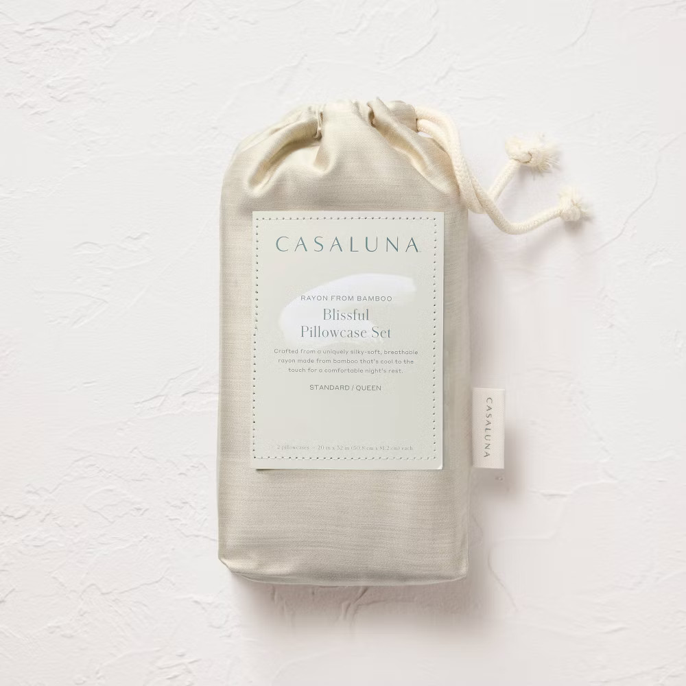 King 400 Thread Count Rayon from Bamboo Pillowcases Light Olive Green -