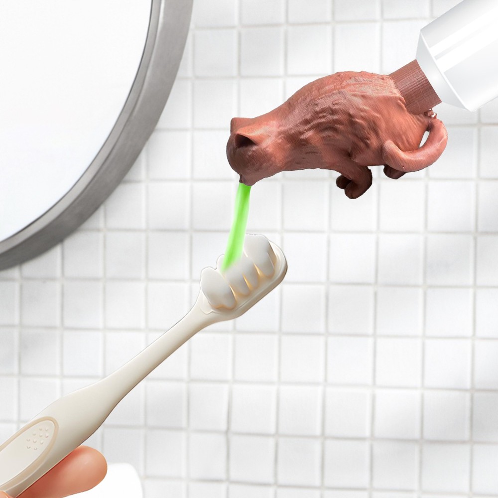 Toothpaste Cover 2.36Inch Silicone Paste Squeezer Toothpaste Topper Funny