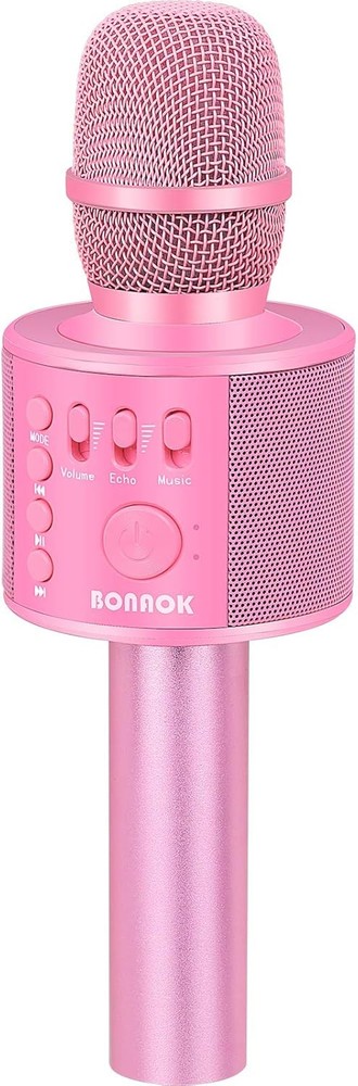 Wireless Bluetooth Karaoke Microphone Speaker 3-in-1 Handheld Mic Pink