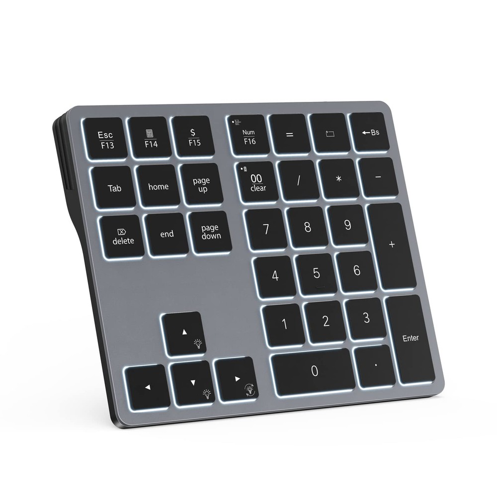 Backlit Bluetooth Numeric Keypad for Laptops and Computers, Number Pads 34 Ke...