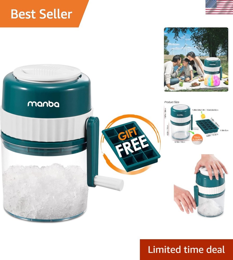 Portable Ice Shaver & Crushed Ice Maker - Create Fluffy Treats Anywhere