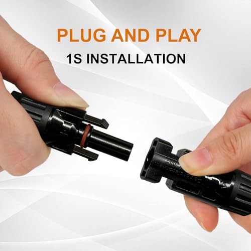 Solar Connectors Y Branch Upgraded Solar Panel Connector, 1 Pair Adapter Cable