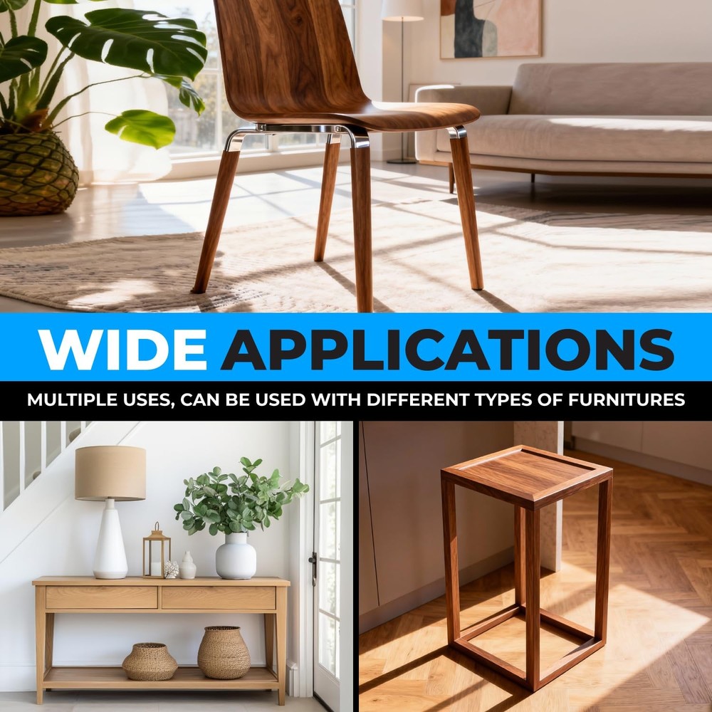 12 Pack All-Rubber 1/4-20 UNC Leveling Feet with Inserts, Adjustable Levelers...