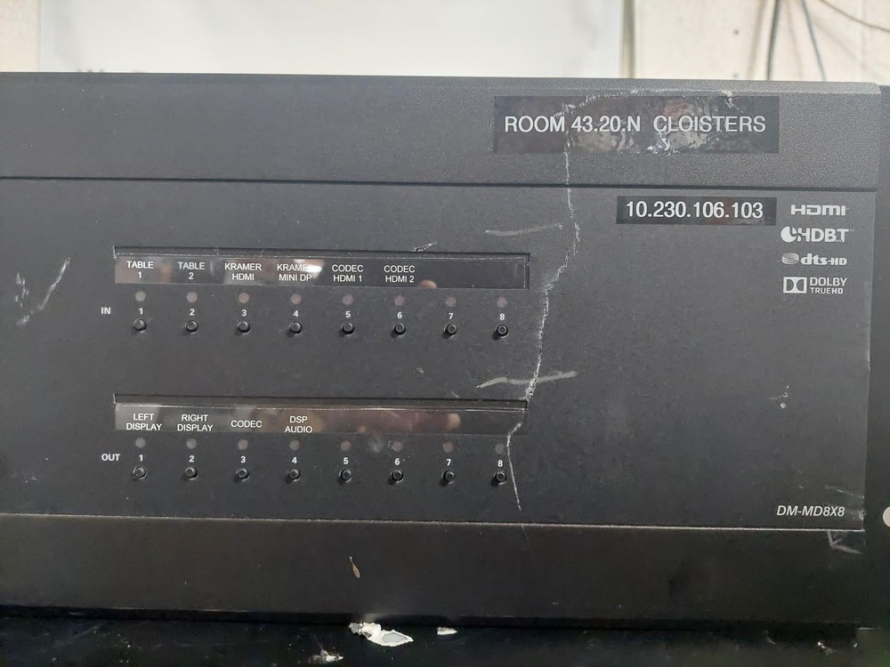 Crestron DM-MD8X8 High Definition Digital Media Distribution Unit
