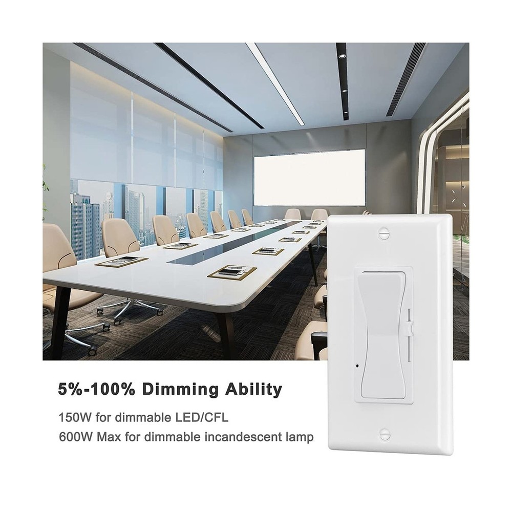 0-10V LED Dimmer Switch, Low Voltage Dimmer Switch for Dimmable LED Lights, C...