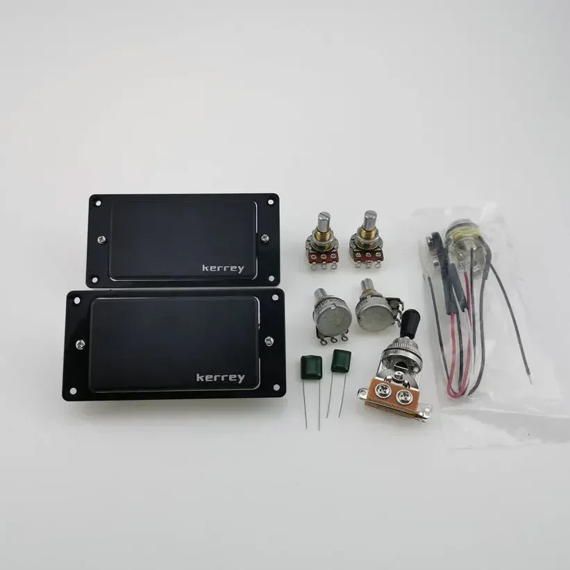Active pickups, Hue-coil electric guitar pickups, active, 9V battery powered.