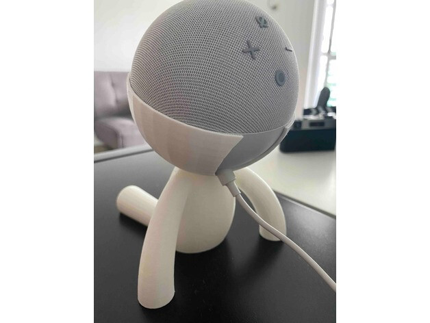 Alexa Echo Dot 4 Figurene Counter Table Desktop 3d Printed White